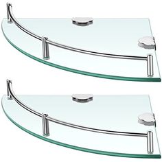 Paquete de 2 estantes esquineros de vidrio para montaje en pared para baño Features: Material confiable adoptado: el estante de la esquina de la ducha está hecho principalmente de acero inoxidable, fuerte y resistente, no es fácil de romper, con material de vidrio grueso que tiene una buena capacidad de carga, adecuado para ambientes húmedos, y le sirve durante mucho tiempo. Lo que obtendrá: el paquete contiene 2 estantes de baño montados en la pared, una combinación práctica para satisfacer las Corner Shower Shelf, Glass Corner Shelves, Shower Corner Shelf, Glass Shelves In Bathroom, Corner Bathroom, Unit Design, Shower Shelf, Shower Floor Tile, Stainless Steel Wall