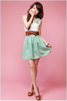 Sammydress.com Green Lace Top, Sleeveless Cotton Dress, Girls White Dress, Kim Woo Bin, Cotton Blends Dress, Sammy Dress, Wholesale Dress, Cheap Dresses, Kawaii Fashion