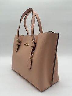 Luxury Blush Bag With Top Carry Handle, Luxury Blush Satchel Bag, Classic Pink Bag With Top Carry Handle, Blush Satchel Shoulder Bag For Formal Occasions, Blush Travel Bag With Top Carry Handle, Feminine Beige Leather Bag, Formal Blush Bags With Detachable Handle, Classic Blush Shoulder Bag For Formal Occasions, Blush Satchel With Detachable Strap