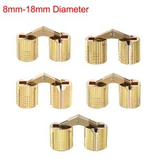 6mm - 18mm diamter brass plated steel door handles for closets