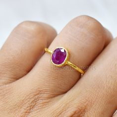 SKU - PJRI-12 Stone -  Ruby  Stone Size - 6x7 mm Total Weight - 1.75 Grm Metal - 14K & 18k Solid Gold  Handmade = yes Marked = yes  Can be Personalized = Yes, we can make this ring in any stone of your wish. stone type = Rare Metal - 14K & 18k Solid Gold Handmade = yes For wholesale and custom orders please contact us. thanks for visiting at my shop. For wholesale and custom orders please contact us. thanks for visiting at my shop. We use only top-grade, full-cut Stones and gemstones for maximum Handmade 14k Gold Oval Rings, Handmade Oval Sapphire Ring In 14k Gold, Handmade Oval Ruby Ring In Yellow Gold, Oval Ruby Ring In 14k Gold As Gift, Handmade Oval Ruby Ring For Anniversary, Handmade 14k Gold Oval Emerald Ring, Oval Hallmarked Ruby Ring, Handmade 14k Gold Oval Ruby Ring, Handmade Oval Emerald Ring In 14k Gold