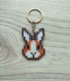 Bunny Hama Beads Pattern Hama Beads Bunny, Animal Hama Beads, Perler Beads Bunny, Perler Bunny, Bunny Perler Beads, Patrones Hama Beads Ideas, Bunny Pixel Art, Pixel Bunny, Hama Beads Pattern