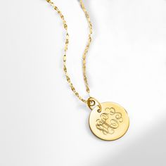 Ross-Simons - Single-Initial - Italian 14kt Yellow Gold Personalized Disc Necklace. 16". Make it personal! Shining in polished 14kt yellow gold, this stylish disc pendant necklace can be personalized with a single initial in script (shown) or block type. FREE engraving. Suspends from a Lumachina chain with a 2" extender. Made in Italy. Springring clasp, 14kt yellow gold disc pendant necklace. Elegant 14k Gold Medallion Jewelry, Elegant Gold-plated Medallion Jewelry, 14k Gold Filled Pendant Jewelry, Fine Jewelry Sterling Silver Round Pendant, White Gold Round Jewelry With Polished Finish, Elegant Rose Gold Medallion Jewelry, White Gold Jewelry With Polished Finish, Elegant Tarnish-resistant Medallion Necklace, Polished White Gold Jewelry