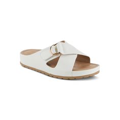 Step into effortless style with these Patrizia Rutha women's slide sandals. Click this FOOTWEAR GUIDE to find the perfect fit and more! FEATURES Gold side buckle Comfortable padded footbedDETAILS Synthetic upper and lining Polyurethane, rubber outsole Open toe Hook-and-loop tape closure 1-in. platform Spot clean Imported Size: 39. Color: White. Gender: female. Age Group: adult. White Open Toe Mules With Buckle, White Open Toe Mules With Buckle Closure, Adjustable Mules With Buckle Closure, Beach Slippers With Buckle Closure In Synthetic Material, Beach Slippers With Buckle Closure Slide, Beach Slippers With Buckle Closure, Beach Slide Slippers With Buckle Closure, White Textured Mules For The Beach, Summer Slide Slippers With Buckle Closure