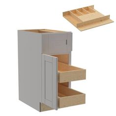 an image of a kitchen cabinet with drawers