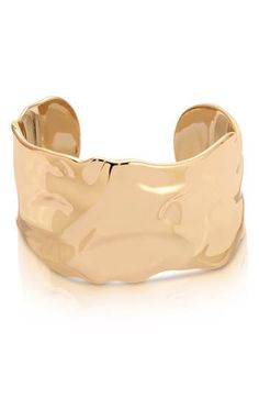 A textured finish enhances the artful appeal of a polished cuff bracelet that's a standout accessory for any occasion. 18k-gold or silvertone plate Imported Arm Cuffs Jewelry, Gold Arm Cuff, Hoco Ideas, Gold Bracelet Cuff, Arm Cuff, Gold Cuffs, Jewelry Essentials, Womens Jewelry Bracelets, Cuff Bracelet