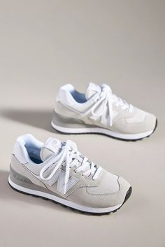 New Balance 574 Sneakers | Anthropologie Stylish Comfy Shoes, Business Casual Sneakers, New Balance 574 Womens, New Balance 574 Sneakers, Snicker Shoes, Mom Shoes, Trendy Shoes Sneakers, Work Sneakers, Cute Nike Shoes