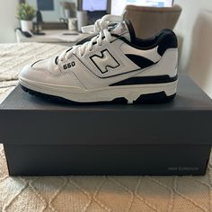 Brand New. Never Worn. New Balance Shoes Black, Black And White New Balance, Gold New Balance, New Balance 550s, New Balance 501, Purple Basketball Shoes, White New Balance, Shoes Black And White, New Balance White