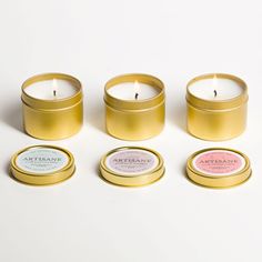 Discover our Mini Trio set with a mini version of our candles in our 2oz/55g metal tins. Choose below between "Mini Fleurs trio" if you would like one of each of our floral Mademoiselle (Rose, Jasmin, and Tubéreuse) or "Mini Mix trio" if you prefer to be surprised by a mix of our best selling fragrances. At ARTISANE nyc, our candles, handmade in NYC, only contain the best ingredients. Our unique blend of coconut and soy wax is 100% natural. We don’t use any dye or chemical and our fragrances are Mini Candle, Christmas Stocking Gifts, Candle Making Business, Photo Candles, Mini Candles, Candle Business, Metal Candle, Metal Tins, Natural Wax