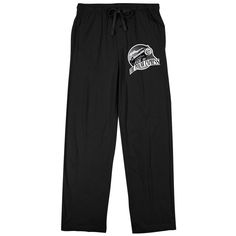 Believe in the magic of the season with these Polar Express sleep pajama pants. The loungewear features a black and white image of a train riding across a white railway with black letters that spell out, "Polar Express." The pajamas come in black and are equipped with a pair of pockets and an adjustable waistband. Celebrate the Christmas season in comfort with these cozy lounge pants. Black Letter Print Sleepwear For Loungewear, Black Letter Print Sleepwear, Relaxed Fit Black Sleepwear With Letter Print, Black Relaxed Fit Sleepwear With Letter Print, Black Sleepwear With Letter Print In Relaxed Fit, Black Sleepwear With Letter Print And Relaxed Fit, Black Cotton Sleep Pants, Polar Express Pajamas, Train Logo