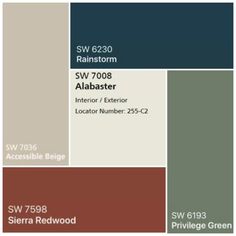 the color scheme for an interior and exterior painting project