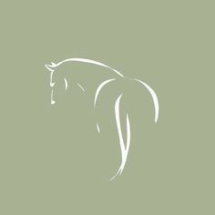 a horse is shown in white on a light green background with the words,'horses are