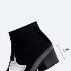 Introducing the SleekCow Leather Pointed Ankle Men's Boots. Crafted from top-grade cow leather with a pointed toe and a stylish 5cm heel, these boots blend elegance with a modern edge, ideal for the fashion-conscious man. Black Pointed Toe Chelsea Boots For Winter, Formal Pointed Toe Martin Boots For Winter, Black Patent Leather Chelsea Boots For Formal Occasions, Formal Black Patent Leather Chelsea Boots, Black Ankle-high Chelsea Boots For Party, Modern Chelsea Boots With Pointed Toe For Fall, Black Pointed Toe Chelsea Boots For Party, Modern Pointed Toe Chelsea Boots For Winter, Formal Pointed Toe Martin Boots For Fall