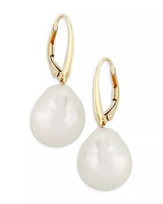 Bloomingdale's - Baroque Pearl Drop Earrings in 14K Yellow Gold - 100% Exclusive Formal Yellow Gold Baroque Earrings, Formal Baroque Yellow Gold Earrings, Classic Baroque Pearl Earrings For Formal Occasions, Classic Formal Baroque Pearl Earrings, Classic Baroque Earrings For Formal Occasions, Classic Baroque Yellow Gold Jewelry, Classic Baroque Earrings For Formal Events, Yellow Gold Baroque Pearl Earrings, Classic Yellow Gold Baroque Earrings