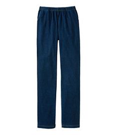 #LLBean: Women's Perfect Fit Pants, Denim Original Tapered Leg Elastic Waist Jeans, Pants Denim, Knit Denim, Built To Last, Style Upgrade, Stretch Pants, Women's Pants, Ll Bean, L L Bean