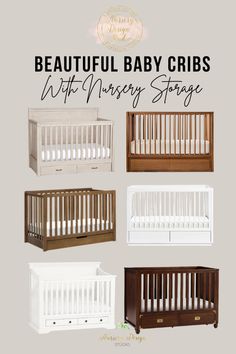 baby cribs with nursery storage in them