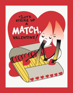 a valentine's day card with an image of a hot dog in a box