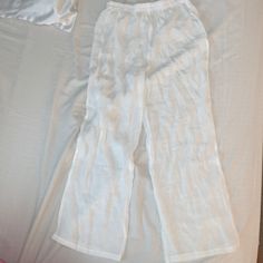 Size S Beach Cover Up Pants They Are See Through But It’s Supposed To Be Like That. Never Worn Beach Cover Up Pants, Cover Up Pants, Swim Brands, Beach Covers, Pants Color, Womens Swim, Cover Up, Color White, Brand New