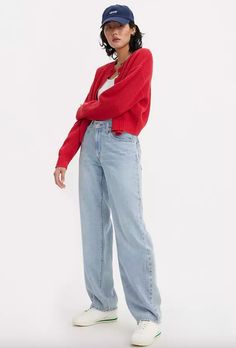 Levi’s Baggy Dad Jeans Outfit, Baggy Dad Jeans Outfit, Dad Jeans Outfit, Levis Jeans Outfit, Levi Jeans Outfit, Loose Jeans Outfit, Levi Dress, Trainers Outfit, Jeans Outfit Women