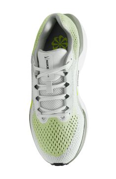 An engineered mesh upper offers a stronger and more flexible running shoe built on Air cushioning and a high-traction waffle tread for improved response. Synthetic and textile upper and lining/rubber sole Imported Green Dynamic Lace-up Running Shoes, Dynamic Green Lace-up Running Shoes, Nike Dynamic Lace-up Running Shoes, Green Lace-up Running Shoes With Air Cushioning, Mesh Trail Running Shoes With Ventilation For Light Sports, Technical Low-top Green Sneakers, Mesh Sneakers With Ventilation For Running, Dynamic Mesh Running Shoes With Boost Midsole, Technical Mesh Running Shoes With Breathability