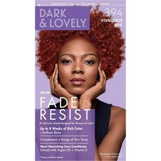 Dark and Lovely Fade Resist Permanent Hair Color - 394 Vivacious Red - 1 Kit Hair Dye Colours, Dark Hair Dye, Dark And Lovely, Red Target, How To Dye Hair At Home, Grey Hair Coverage, Best Hair Dye, Dyed Red Hair, Lustrous Hair