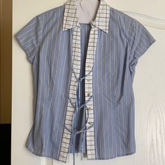 Beautiful Tommy Hilfiger Shirt. Snap Front With Cute Ties! Tommy Hilfiger Shirt, Tommy Hilfiger Shirts, Tommy Hilfiger Tops, Tommy Hilfiger, Blue White, Color Blue, Blouses, Blue And White, Womens Tops