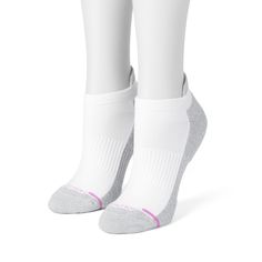 These women's Dr. Motion compression socks give you the cushioned support to help relieve tired, aching legs and feet. Includes: 2 pairs of socks Anti-microbial anti-odor Compression body Arch support Cushioned soles Seamless toe FIT & SIZING Sock size 9-11 fits shoe sizes 5 to 10 FABRIC & CARE Polyester, cotton, nylon, spandex Machine wash Imported Color: White. Gender: female. Age Group: adult. Material: Cotton Blend. White Stretch Sweat-resistant Socks, Sporty Stretch Anti-odor Socks, Sporty Stretch Socks With Arch Support, Comfortable Stretch Moisture-wicking Socks, Comfortable Moisture-wicking Stretch Socks, Moisture-wicking Stretch Comfortable Socks, White Stretch Breathable Socks, White Breathable Stretch Socks, Breathable Stretch Socks For Athleisure