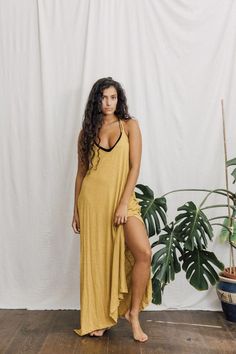 ~Bamboo maxi dress in Yellow~~ Size uk 8-12 ~~Open slits on each side ~~Pockets~~Hand done block print on the reverse ~~ Models hight is 5'6" ~🙏 Caring 🙏Raw Cottons, Linens and Earth Friendly fabrics  are best washed by hand or cold cycle with an ecological detergent .*FIND US *You can find us on other platforms for more photos, updates  and for sharing our journey…Instagram----- @Inka.FreeFacebook----  https://www.facebook.com/INKA.FREE Maxi Dress With Side Slits For Loungewear, Summer Longline Maxi Dress Loungewear, Summer Longline Maxi Dress For Loungewear, Summer Vacation Longline Maxi Dress, Spring Loungewear Floor-length Dress, Spring Floor-length Loungewear Dress, Floor-length Spring Loungewear Dress, Long Midi Dress With Side Slits For Beach, Long Summer Maxi Dress For Loungewear