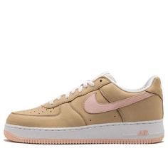 The Nike Air Force 1 Low 'Linen' is a coveted sneaker returning this year after its initial Japan-exclusive release in 2001. This low-top classic features a clean and summer-ready aesthetic. The upper is crafted from beige canvas, offering a timeless look and breathability. The iconic Swoosh and branding details appear in crisp white leather for contrast. A comfortable cupsole construction houses a full Air Force 1 sole unit for cushioning and impact absorption. (AF1/SNKR) Nike Custom Sneakers With Gum Sole For Light Sports, Nike Custom Sneakers With Gum Sole For Sports, Nike Skate Shoes With Gum Sole For Light Sports, Nike Air Force 1 Gum Sole Sporty Streetwear, Nike Air Force 1 Sporty Gum Sole For Streetwear, Nike Sneakers With Gum Sole For Light Sports, Urban Sneakers With Gum Sole For Light Sports, Urban Sneakers With Gum Sole, Nike Air Force 1 Low-top With Gum Sole