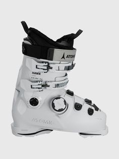 DESCRIPTION:The Atomic Hawx Prime 95 BOA W GW Ski Boots offer a comfortable and customizable fit. With a new shell design and BOA® Fit System, these boots are perfect for women seeking high-quality and comfortable ski boots.FEATURES:Last: 100 mmMemory FitAdaptive Fit Cuff SystemDual-Sided Cuff AlignmentLow Cuff - All SizesFlex: 953D Silver Liner3M™ Thinsulate™ Insulation3D Stretch Toe Box Cuff/Shell – Polyurethane, ProliteEnergy BackboneDual Sided Cuff AlignmentForward Lean – 15°3° Shell Rotatio Silver Liner, Womens Ski Boots, Alpine Ski, Ski Boot, Snowboarding Style, Tennis Accessories, Ski Equipment, Alpine Skiing, Ankle Heels