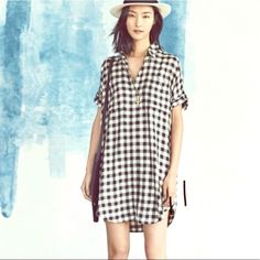 Great For Fall Button Down Dress With Tabbed Short Sleeve Xxs Reposhed But Considering Is New Without Tags Casual Black Dress With Placket, Casual Plaid Short Sleeve Dress With Buttons, Casual Short Sleeve Plaid Dress With Buttons, Casual Plaid Dress With Short Sleeves And Buttons, Casual Plaid Dress For Beach, Casual Plaid Short Sleeve Dress For Picnic, Casual Short Sleeve Plaid Dress For Picnic, Casual White Plaid Short Sleeve Dress, Casual White Short Sleeve Plaid Dress