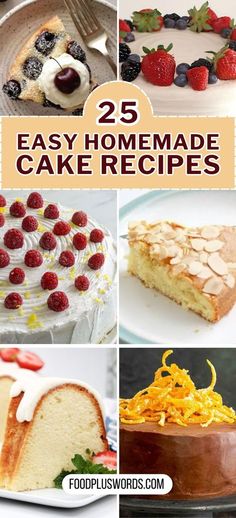 25 easy homemade cake recipes that are delicious