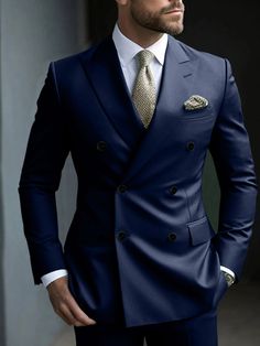 Business Casual Attire For Men, Men's Hipster Style, Stylish Mens Suits, Slim Fit Suit Men, Mens Tailor, Classy Suits, Mens Fashion Blazer, Green Tips, Dress Suits For Men