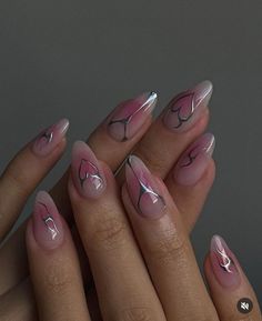 Yaz Nail Art, Good Nails, Lilac Nails, Hello Nails, Casual Nails, Classic Nails, Almond Acrylic Nails