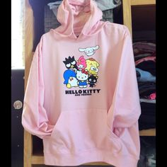 Hello Kitty And Friends Hoodie Brand New Kuromi Clothes, Hello Kitty Hoodie, Friends Hoodie, Kitty Clothes, Hello Kitty Clothes, Hello Kitty And Friends, Hello Kitty Pink, 50 Christmas, Hoodie Brands