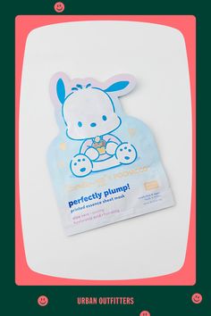 an image of a sticker that is on the back of a card with a bunny in it