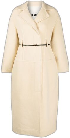 Elegant Cream Wool Coat For Business, Fitted Beige Wool Coat With Concealed Placket, Beige Fitted Wool Coat With Concealed Placket, Elegant Cream Wool Coat With Notch Lapel, Elegant Belted Wool Coat For Office, Chic Belted Beige Wool Coat, Beige Long Wool Coat With Belted Cuffs, Beige Long Wool Coat With Concealed Placket, Elegant Beige Wool Coat With Concealed Placket