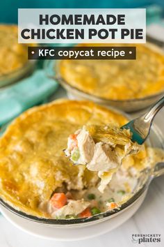 homemade chicken pot pie recipe with text overlay