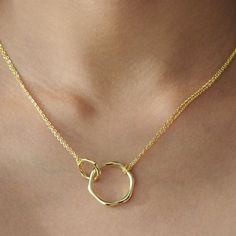 The Interlocking Rings Of This Necklace Add Artistic Flair To The Piece And Make The Perfect Symbol For Friendship Or Love. Give As A Gift Or Buy For Yourself. Either Way, The Simple Design Stand Our And Garner Compliments. 14k Gold Vermeil On 925 Sterling Silver Total Length Including Adjustable Links 17.5” Length Adjustable Weight: 0.15 Oz Most Merchandise Ships Within 2 Days All Items Come Packaged In A Small Jewelry Box Which Is For When Buying As A Gift. Adjustable Gold Plated Jewelry With Spring Ring Clasp, Modern Gold Plated Necklaces For Anniversary, Gold Plated Circle Jewelry Gift, Gold Plated Circle Jewelry For Gifts, Gold Plated Circular Jewelry Gift, Gold Plated Circular Jewelry For Gifts, Circle Gold Plated Jewelry Gift, Modern Gold-plated Necklace For Anniversary, Modern Tarnish-resistant Wedding Necklace