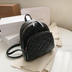 Material: PU
Texture: Soft
Closed: Zipper
Size: 10.2"L x 5.1"W x 9.8"H in; It is enough to hold daily stuffs including cell phones, sunglasses, wallet, key etc.
Baldric: Adjustable shoulder strap Small Backpack Black, Soft Leather Backpack, Day Backpacks, نظارات شمسية, Cross Body Bags, Bags Tote, Small Backpack, Women's Handbags, Travel Backpack