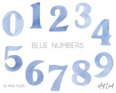 the numbers are painted in blue ink