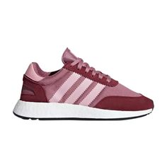 Find ADIDAS Wmns I-5923 'super Pop on Editorialist. Based on a model originally called the Iniki Runner, the adidas Wmns I-5923 'Sugar Pop' is know for its combination of heritage and modern feel. The mesh upper comes in a light pink, with OG vibes coming from the darker suede overlays on the laces, mudguard and heel, as well as the serrated Three-Stripes on the side panel. A more current touch comes in the form of a wedge-shaped Boost midsole and gridded black rubber outsole. Adidas Og, Sugar Pop, Chain Strap Bag, Floral Shoes, Red Adidas, Triple Black, Mens Scarves, Wedge Sneakers, Athletic Sneakers