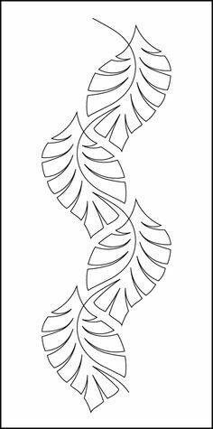 a black and white drawing of a plant with leaves in the shape of a spiral