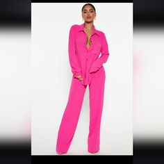 Fashion Nova Pant Set In Hot Pink Brand New Fashion Nova Pants, Pink Brand, Pant Set, In Hot, Fashion Nova, Pants Set, Pant Jumpsuit, Hot Pink, Women's Fashion