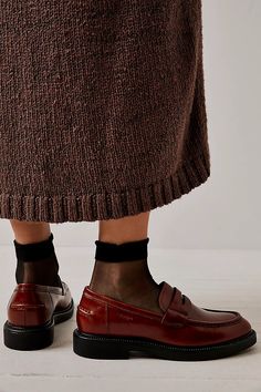 Vagabond Alex Loafers | Free People Penny Loafers Outfit, Loafers For Women Outfit, Loafers Outfits, Vagabond Shoes, Loafers Outfit, Sheer Socks, Penny Loafers, Boho Clothing, Loafers For Women