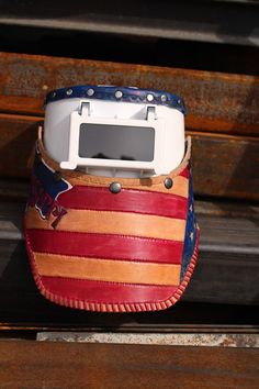 a purse with an electronic device in it