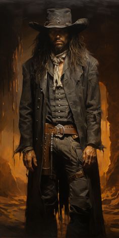 Fantasy Cowboy, Studded Leather Armor, Fantasy Western, Stocky Men, Boot Hill, Western Hero, Lincoln County, World Building, Buffalo Bill