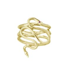 14k Yellow Gold Slithering Snake, Snake Ring Gold, Breathing Room, Gold Rings Jewelry, Lattice Design, Snake Ring, Snakes, Fine Silver, Statement Ring