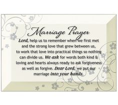 marriage prayer card with flowers on it