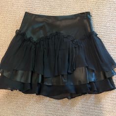 Brand New With Tags “To The Max Usa” Satin Ruffle Black Mini Skirt Night Out Ruffled Flared Mini Skirt, Flared Ruffle Mini Skirt For Night Out, Evening Mini Skirt With Ruffles, Ruffled Flared Mini Skirt For Night Out, Ruffled Mini Skirt For Evening, Ruffled Tiered Mini Skirt For Evening, Evening Ruffled Tiered Mini Skirt, Evening Tiered Ruffle Mini Skirt, Black Ruffled Mini Skirt For Evening